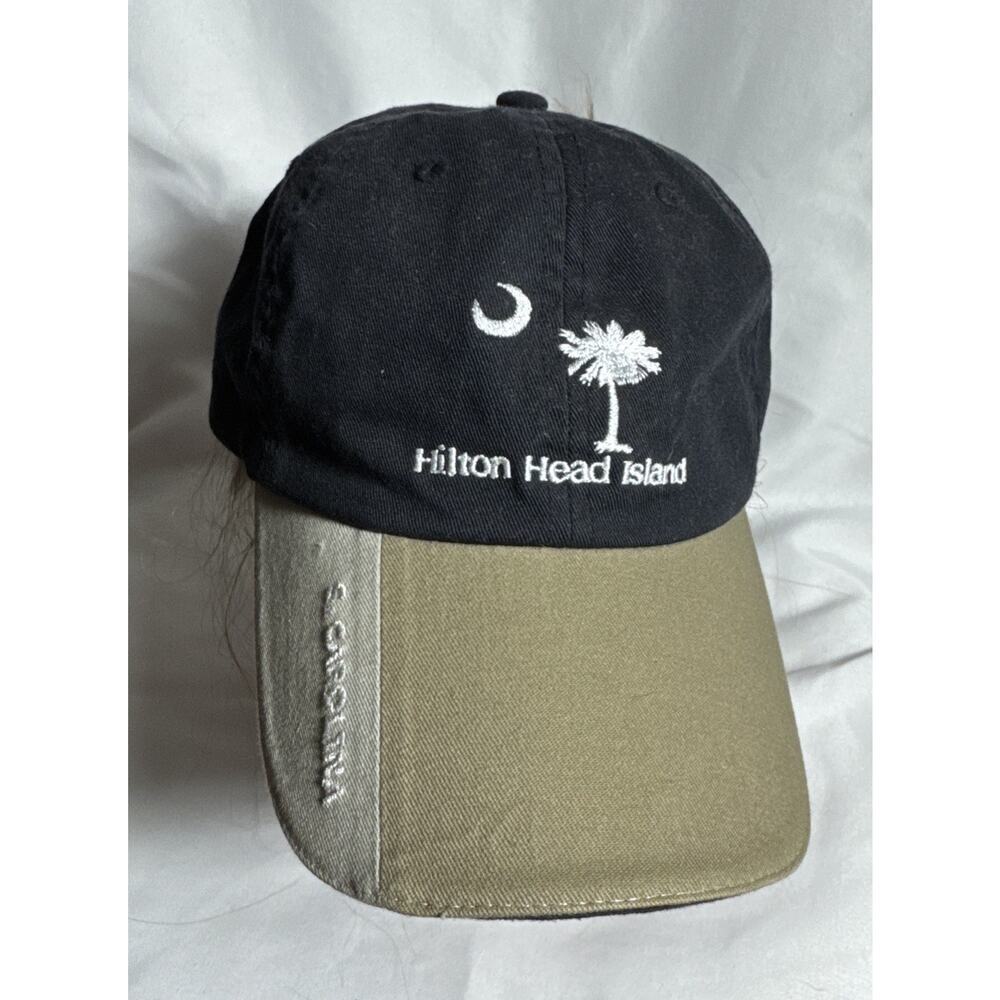 Hilton Head Island S. Carolina Ball Cap Hat Adjustable Vacation Tri Color